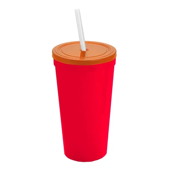 24 Oz. Stadium Cup With Straw And Lid... from ASI 40480 Koozie Group