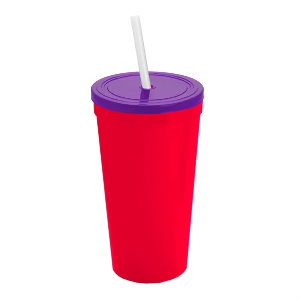 24 Oz. Stadium Cup With Straw And Lid... from ASI 40480 Koozie Group