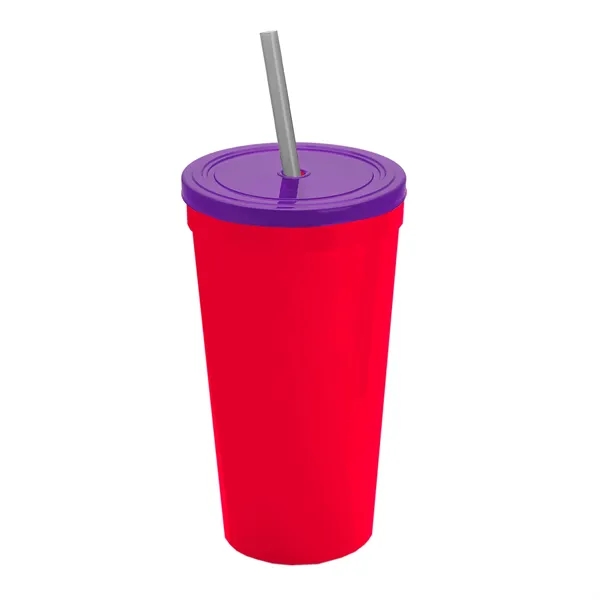24 Oz. Stadium Cup With Straw And Lid... from ASI 40480 Koozie Group