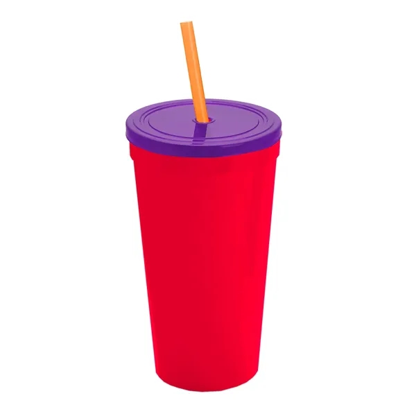 24 Oz. Stadium Cup With Straw And Lid... from ASI 40480 Koozie Group