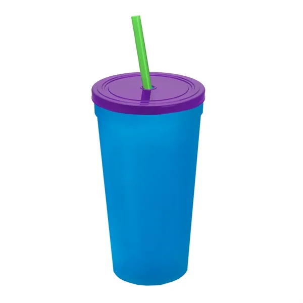 24 Oz. Stadium Cup With Straw And Lid... from ASI 40480 Koozie Group
