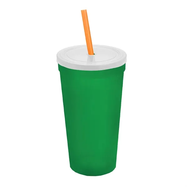 24 Oz. Stadium Cup With Straw And Lid... from ASI 40480 Koozie Group