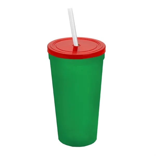 24 Oz. Stadium Cup With Straw And Lid... from ASI 40480 Koozie Group