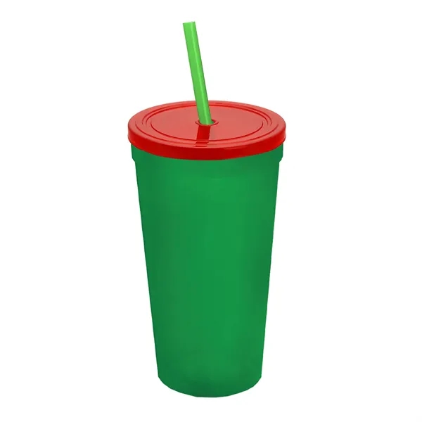24 Oz. Stadium Cup With Straw And Lid... from ASI 40480 Koozie Group