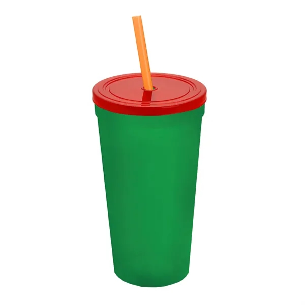 24 Oz. Stadium Cup With Straw And Lid... from ASI 40480 Koozie Group