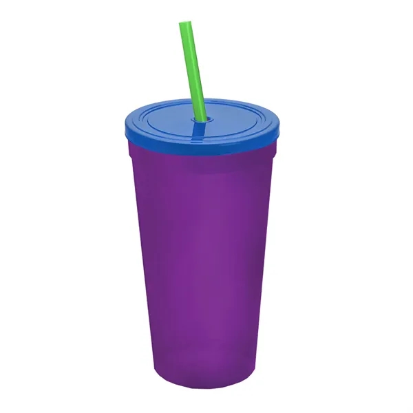 24 Oz. Stadium Cup With Straw And Lid... from ASI 40480 Koozie Group