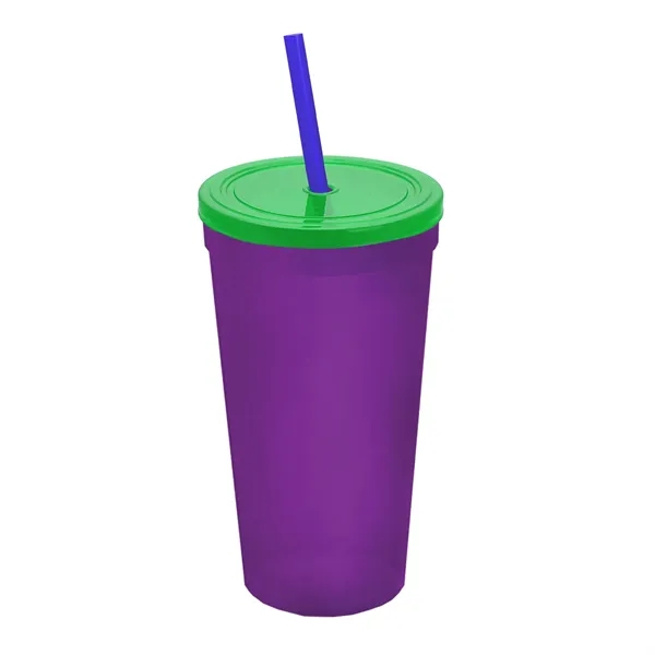 24 Oz. Stadium Cup With Straw And Lid... from ASI 40480 Koozie Group