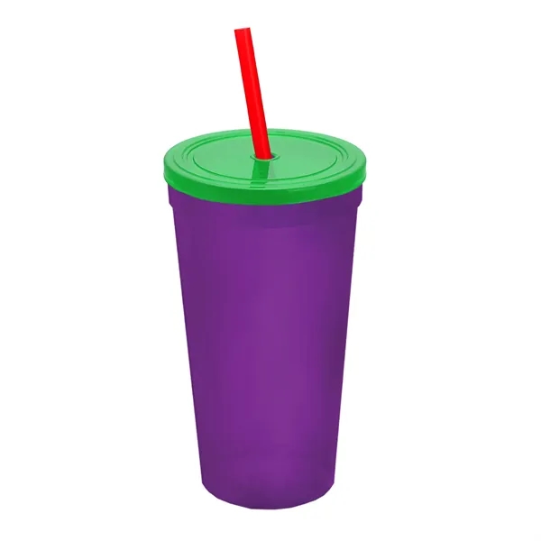 24 Oz. Stadium Cup With Straw And Lid... from ASI 40480 Koozie Group
