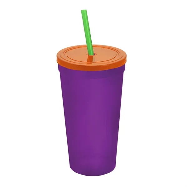 24 Oz. Stadium Cup With Straw And Lid... from ASI 40480 Koozie Group