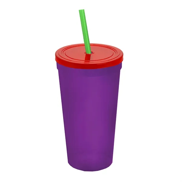 24 Oz. Stadium Cup With Straw And Lid... from ASI 40480 Koozie Group