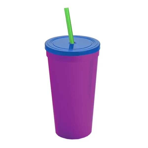 24 Oz. Stadium Cup With Straw And Lid... from ASI 40480 Koozie Group