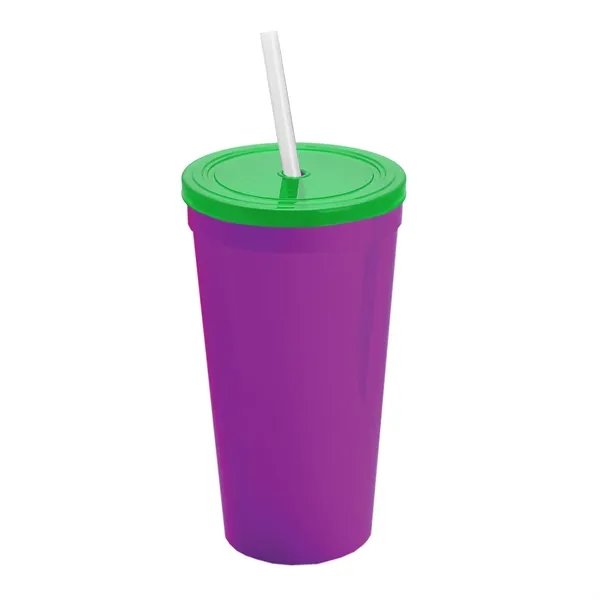 24 Oz. Stadium Cup With Straw And Lid... from ASI 40480 Koozie Group
