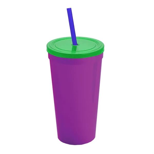 24 Oz. Stadium Cup With Straw And Lid... from ASI 40480 Koozie Group
