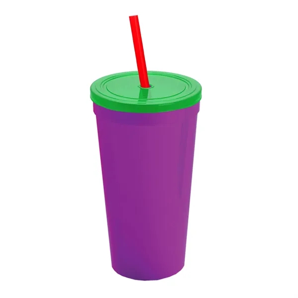 24 Oz. Stadium Cup With Straw And Lid... from ASI 40480 Koozie Group