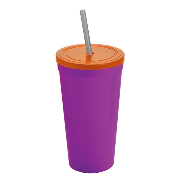 24 Oz. Stadium Cup With Straw And Lid... from ASI 40480 Koozie Group