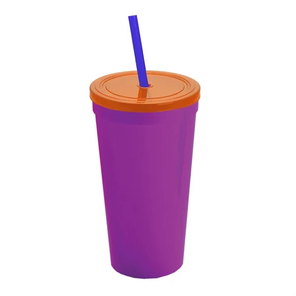 24 Oz. Stadium Cup With Straw And Lid... from ASI 40480 Koozie Group
