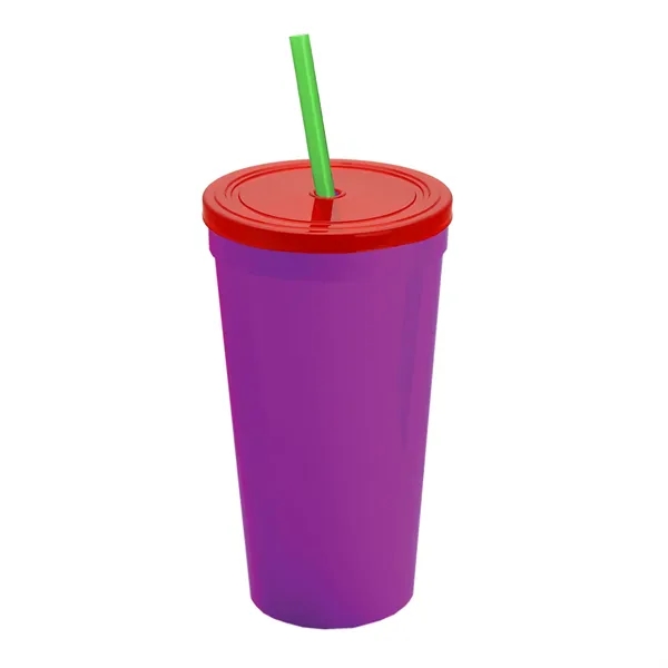 24 Oz. Stadium Cup With Straw And Lid... from ASI 40480 Koozie Group