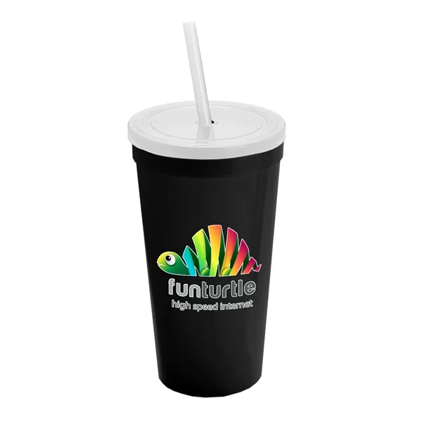 24 Oz. Stadium Cup With Straw And Lid... from ASI 40480 Koozie Group