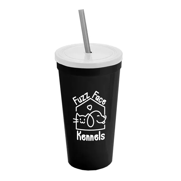 24 Oz. Stadium Cup With Straw And Lid... from ASI 40480 Koozie Group