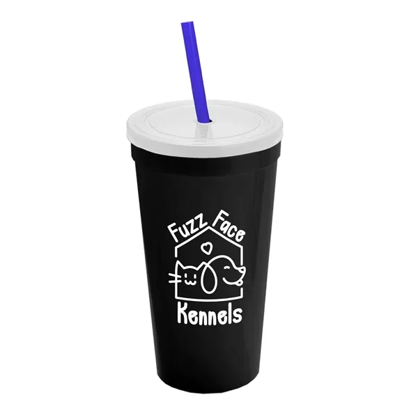 24 Oz. Stadium Cup With Straw And Lid... from ASI 40480 Koozie Group
