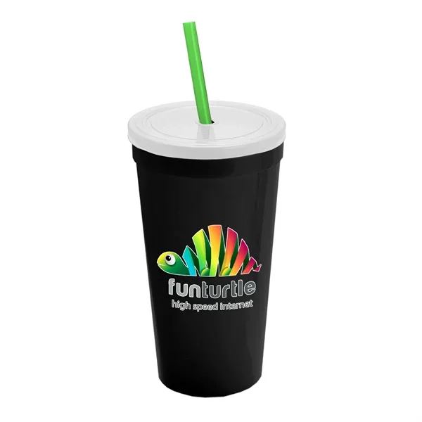 24 Oz. Stadium Cup With Straw And Lid... from ASI 40480 Koozie Group