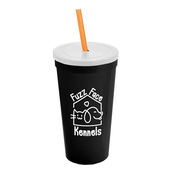 24 Oz. Stadium Cup With Straw And Lid... from ASI 40480 Koozie Group