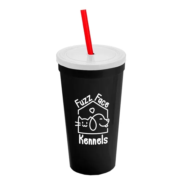 24 Oz. Stadium Cup With Straw And Lid... from ASI 40480 Koozie Group
