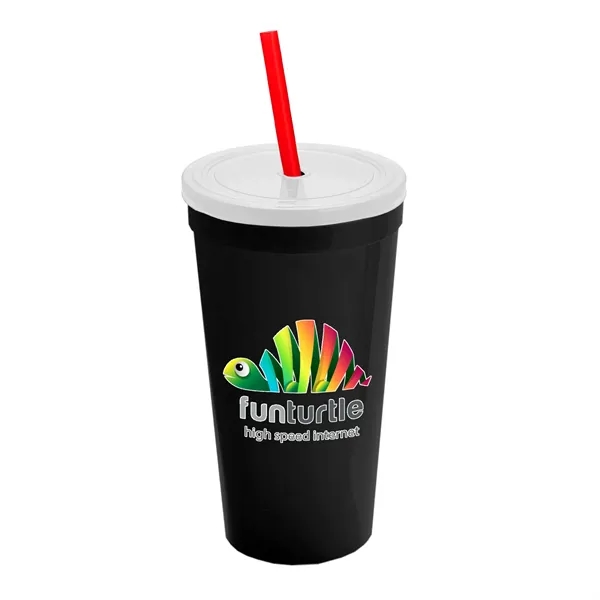 24 Oz. Stadium Cup With Straw And Lid... from ASI 40480 Koozie Group
