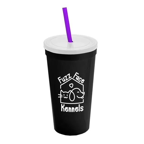 24 Oz. Stadium Cup With Straw And Lid... from ASI 40480 Koozie Group
