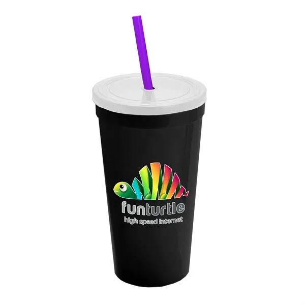 24 Oz. Stadium Cup With Straw And Lid... from ASI 40480 Koozie Group