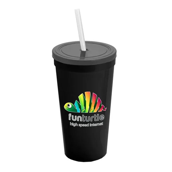 24 Oz. Stadium Cup With Straw And Lid... from ASI 40480 Koozie Group