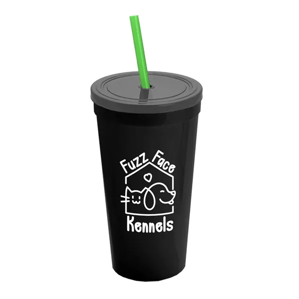 24 Oz. Stadium Cup With Straw And Lid... from ASI 40480 Koozie Group