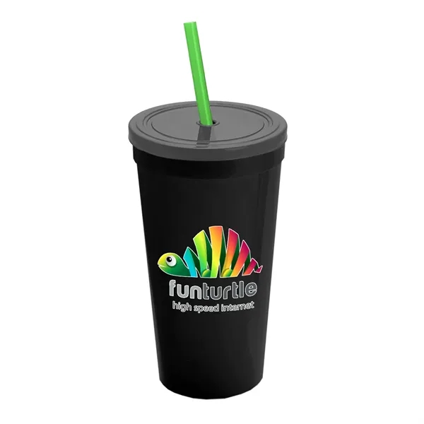 24 Oz. Stadium Cup With Straw And Lid... from ASI 40480 Koozie Group