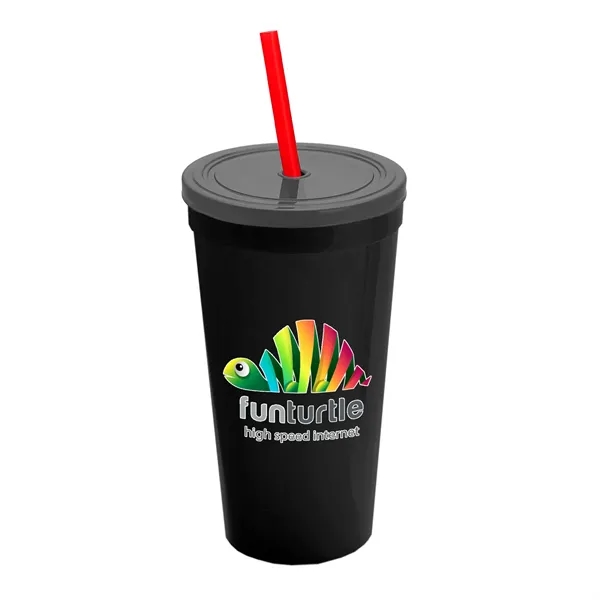 24 Oz. Stadium Cup With Straw And Lid... from ASI 40480 Koozie Group