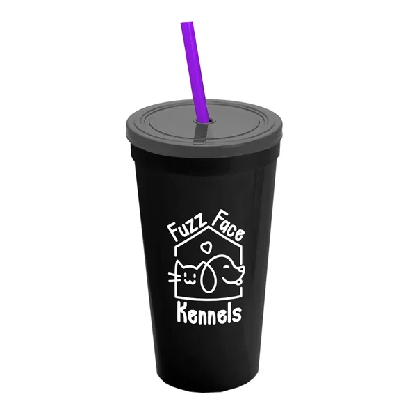 24 Oz. Stadium Cup With Straw And Lid... from ASI 40480 Koozie Group