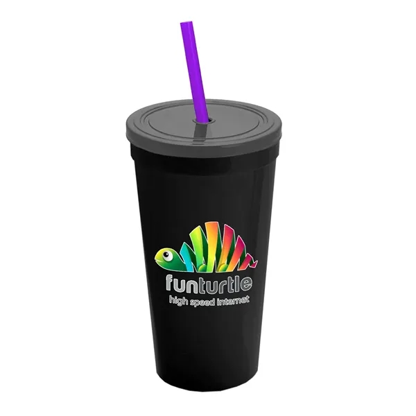 24 Oz. Stadium Cup With Straw And Lid... from ASI 40480 Koozie Group