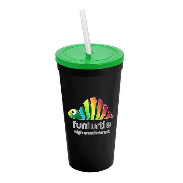 24 Oz. Stadium Cup With Straw And Lid... from ASI 40480 Koozie Group