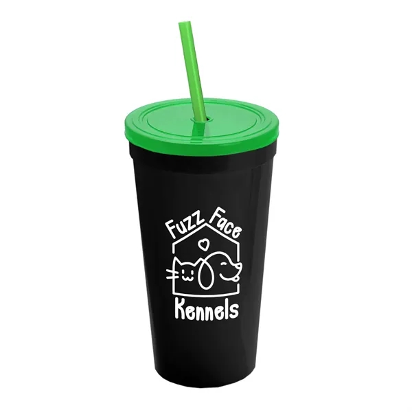 24 Oz. Stadium Cup With Straw And Lid... from ASI 40480 Koozie Group