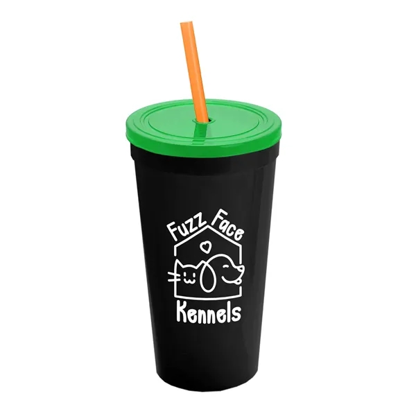 24 Oz. Stadium Cup With Straw And Lid... from ASI 40480 Koozie Group