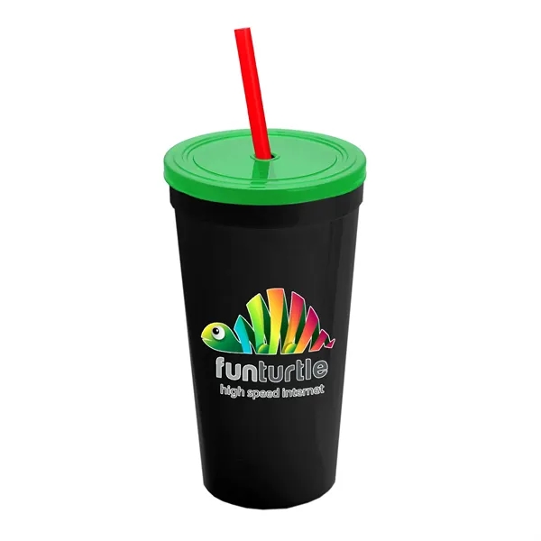 24 Oz. Stadium Cup With Straw And Lid... from ASI 40480 Koozie Group