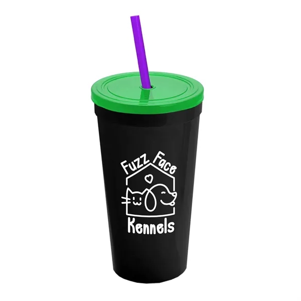 24 Oz. Stadium Cup With Straw And Lid... from ASI 40480 Koozie Group