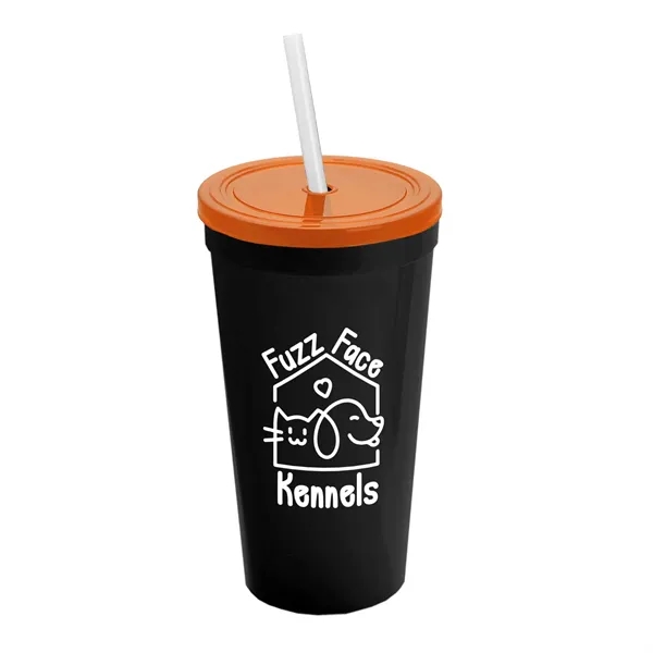 24 Oz. Stadium Cup With Straw And Lid... from ASI 40480 Koozie Group