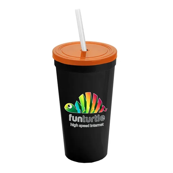 24 Oz. Stadium Cup With Straw And Lid... from ASI 40480 Koozie Group