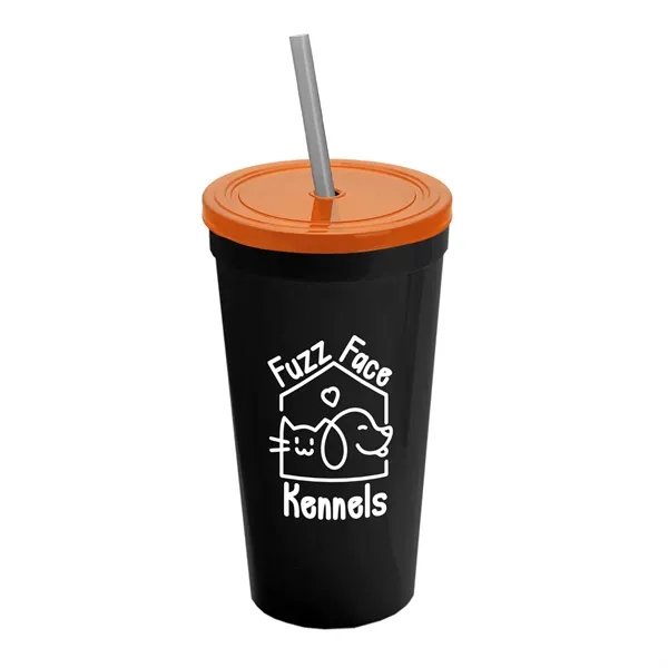 24 Oz. Stadium Cup With Straw And Lid... from ASI 40480 Koozie Group
