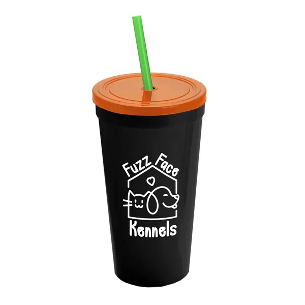 24 Oz. Stadium Cup With Straw And Lid... from ASI 40480 Koozie Group