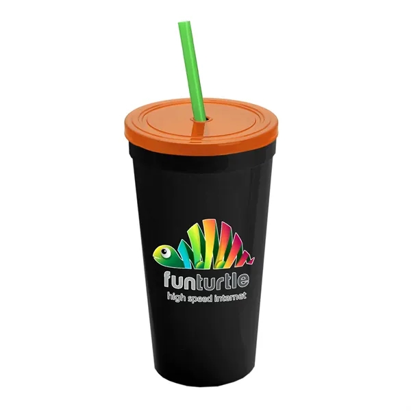 24 Oz. Stadium Cup With Straw And Lid... from ASI 40480 Koozie Group