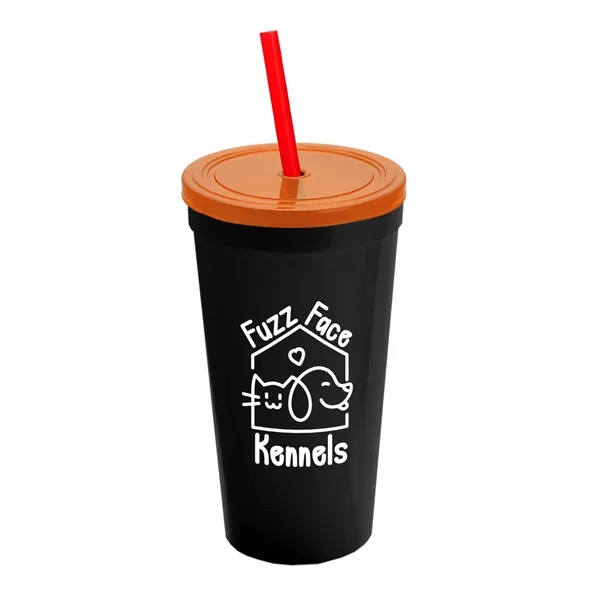 24 Oz. Stadium Cup With Straw And Lid... from ASI 40480 Koozie Group