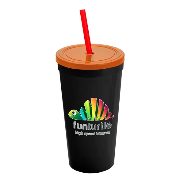 24 Oz. Stadium Cup With Straw And Lid... from ASI 40480 Koozie Group