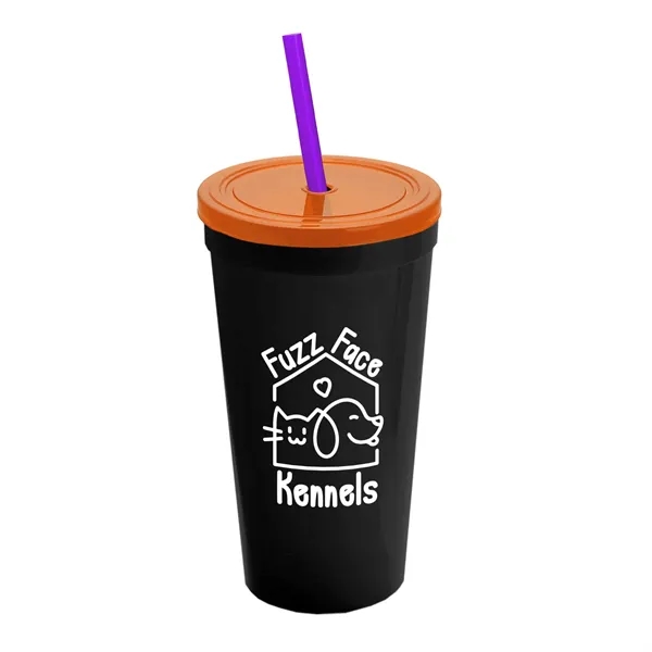 24 Oz. Stadium Cup With Straw And Lid... from ASI 40480 Koozie Group