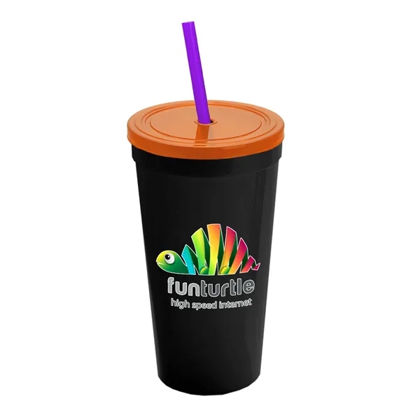 24 Oz. Stadium Cup With Straw And Lid... from ASI 40480 Koozie Group